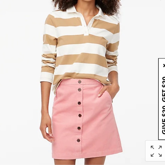 J Crew Corduroy Skirt Warm Rose Pinn 12 NWT - Picture 3 of 9